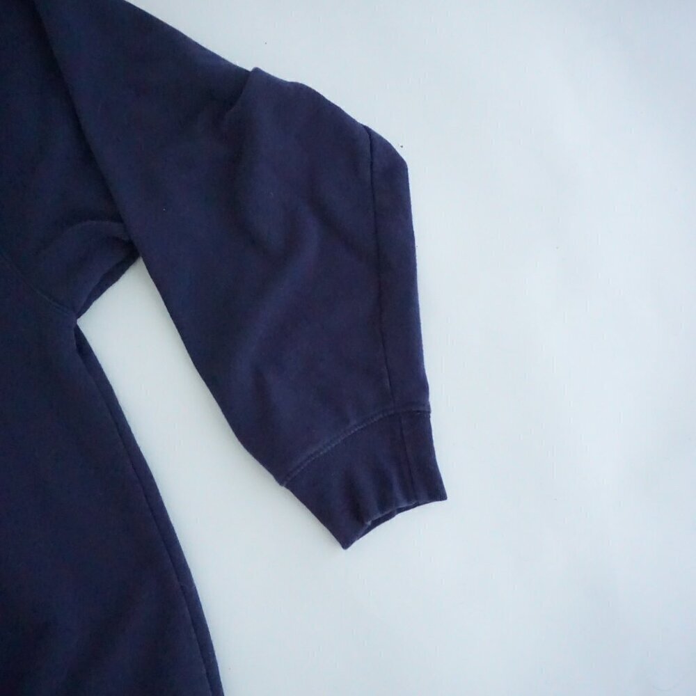Vintage M&C Sportswear Navy Embroidered Winter Christmas Trees Crew Sweater 2X - Picture 5 of 11